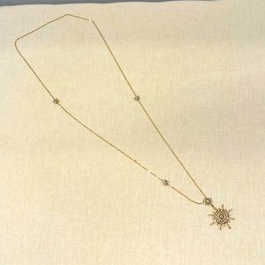 Nordstrom gold crystal necklace